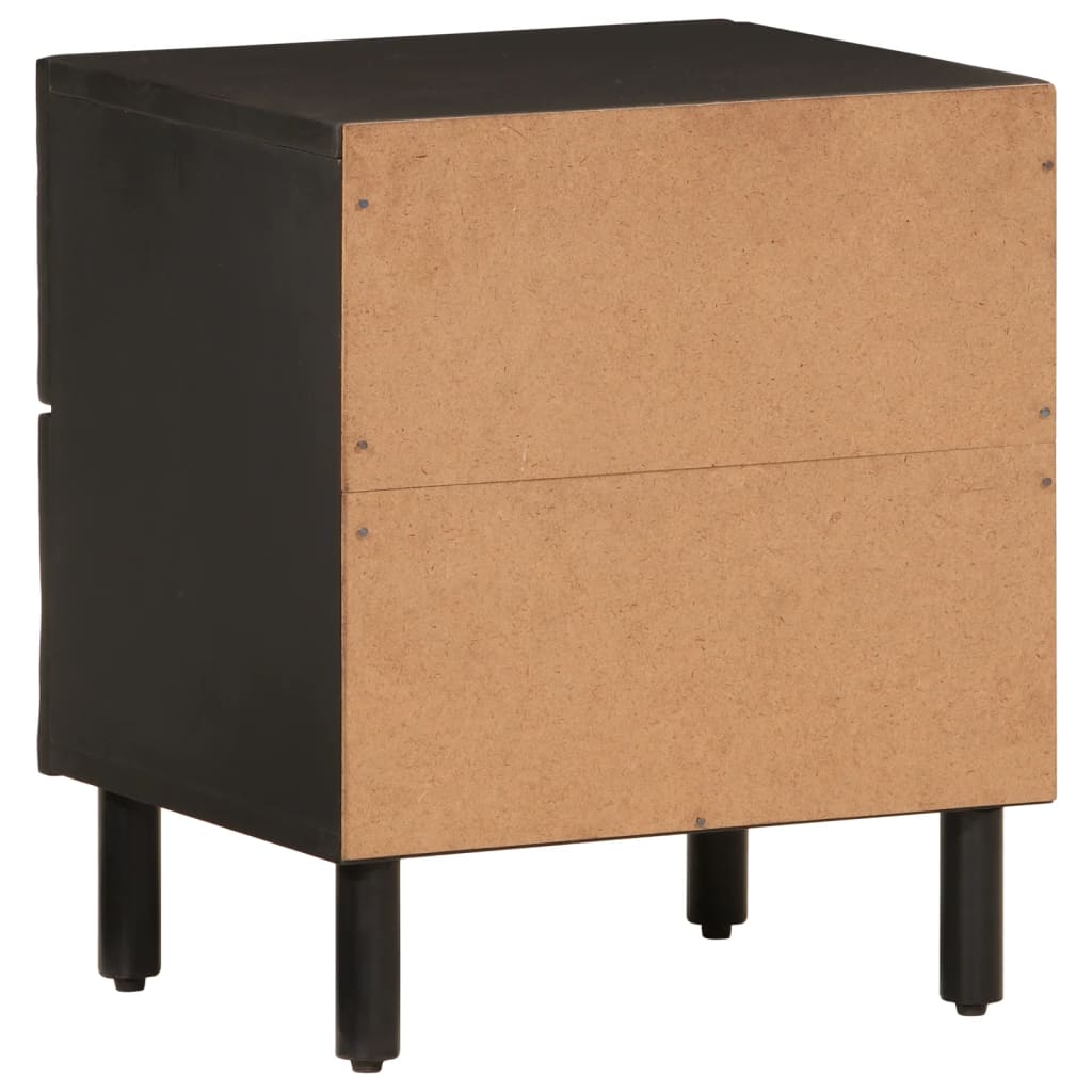 Nattbord Sengbord Svart 40x33x46 cm heltre mangotre