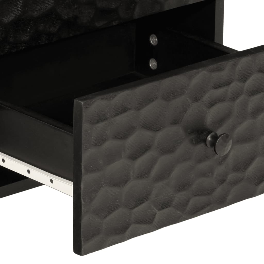 Nattbord Sengbord Svart 40x33x46 cm heltre mangotre