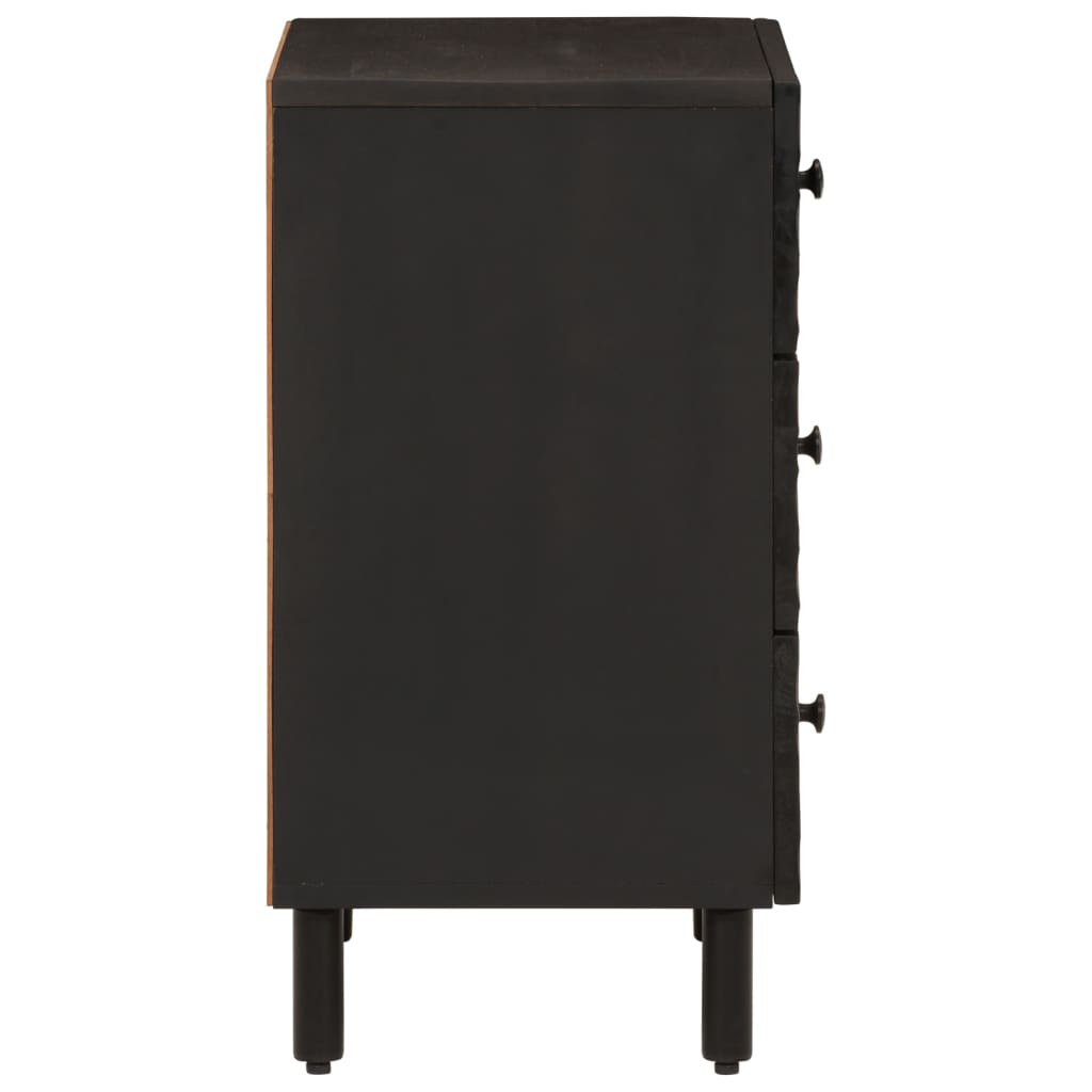 Nattbord Sengbord Svart 50x33x60 cm heltre mangotre