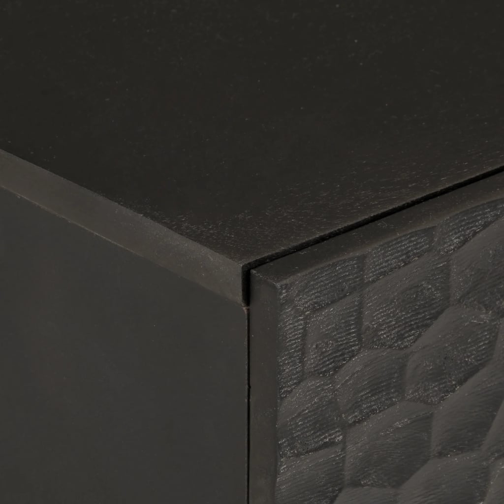 Nattbord Sengbord Svart 50x33x60 cm heltre mangotre