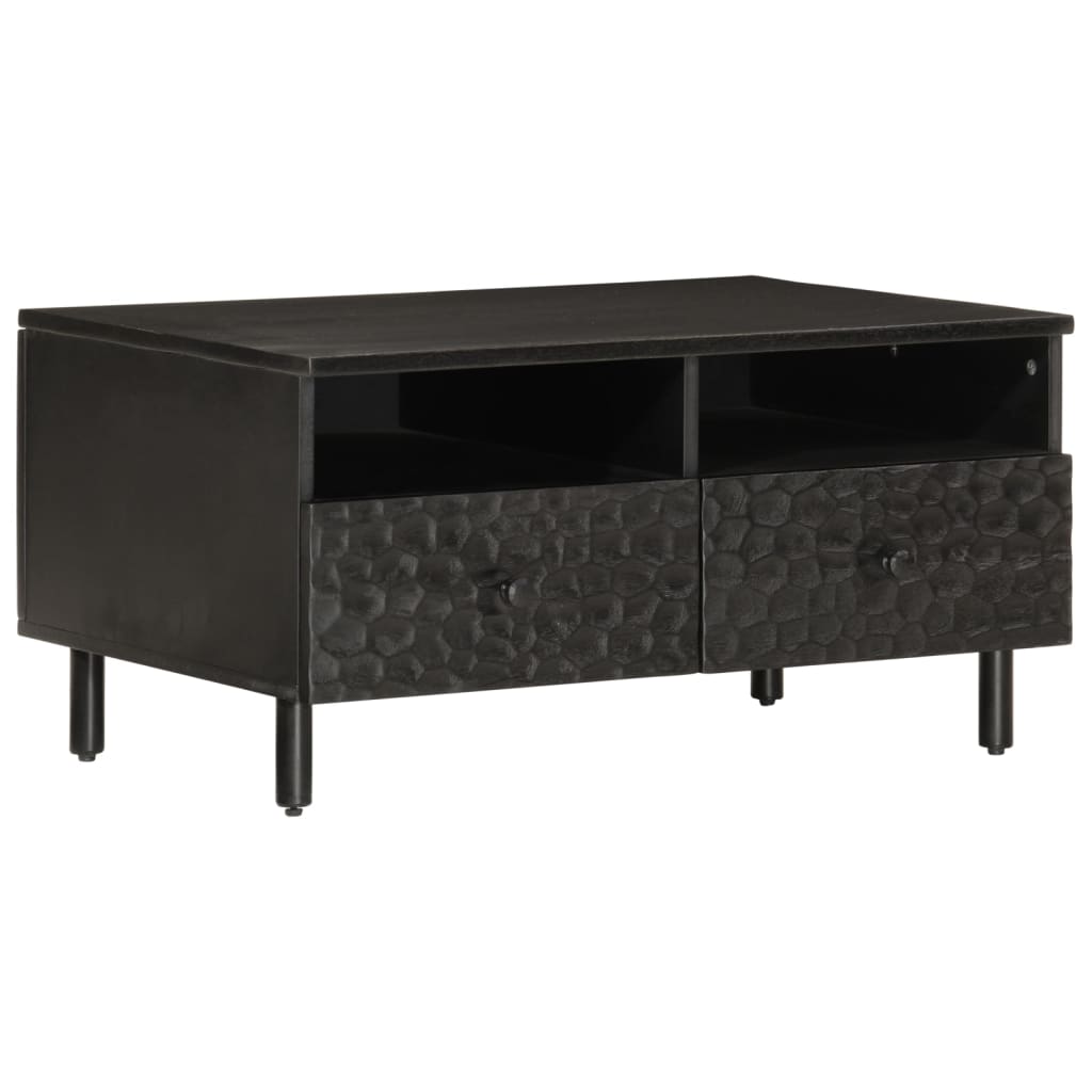 Salongbord Sofabord Svart 80x54x40 cm heltre furu