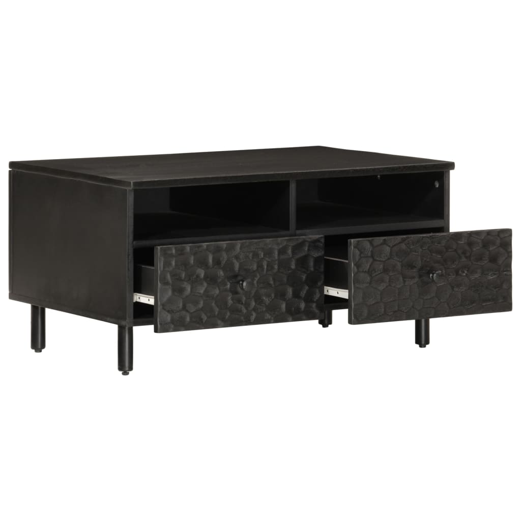 Salongbord Sofabord Svart 80x54x40 cm heltre furu