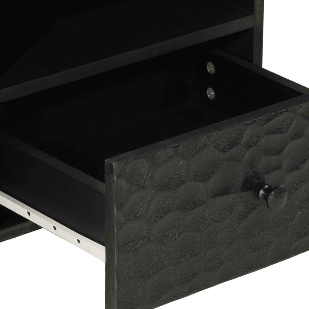 Salongbord Sofabord Svart 80x54x40 cm heltre furu