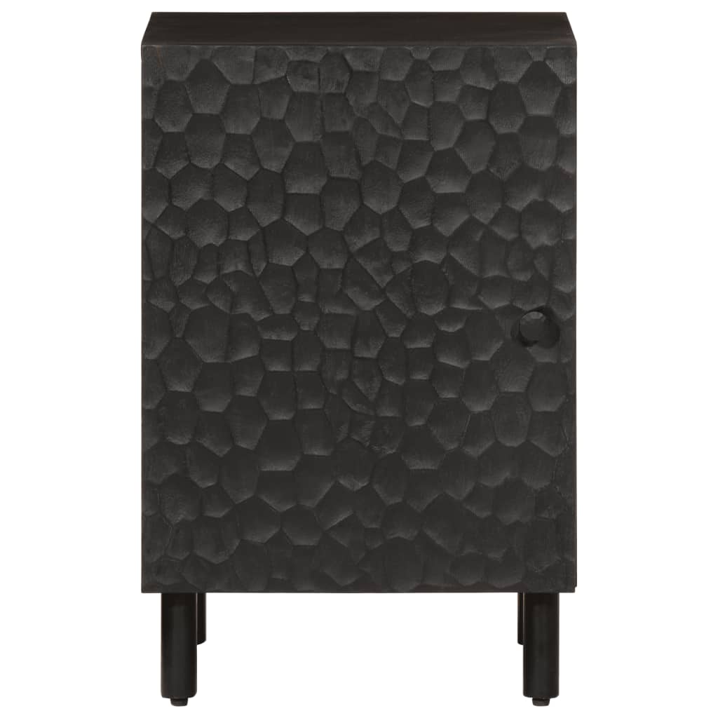Baderomsskap svart 38x33x58 cm heltre mango