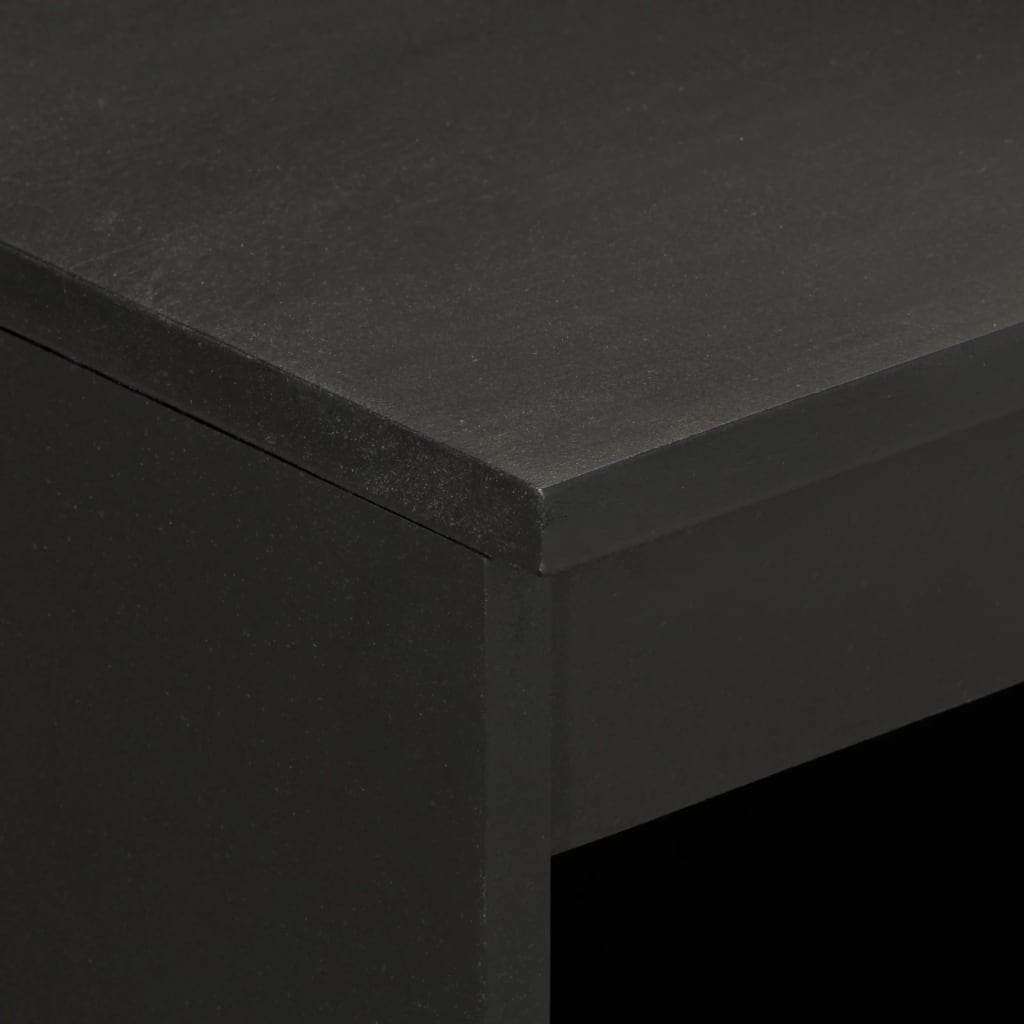 Skap Svart 60x33x75 cm heltre mango