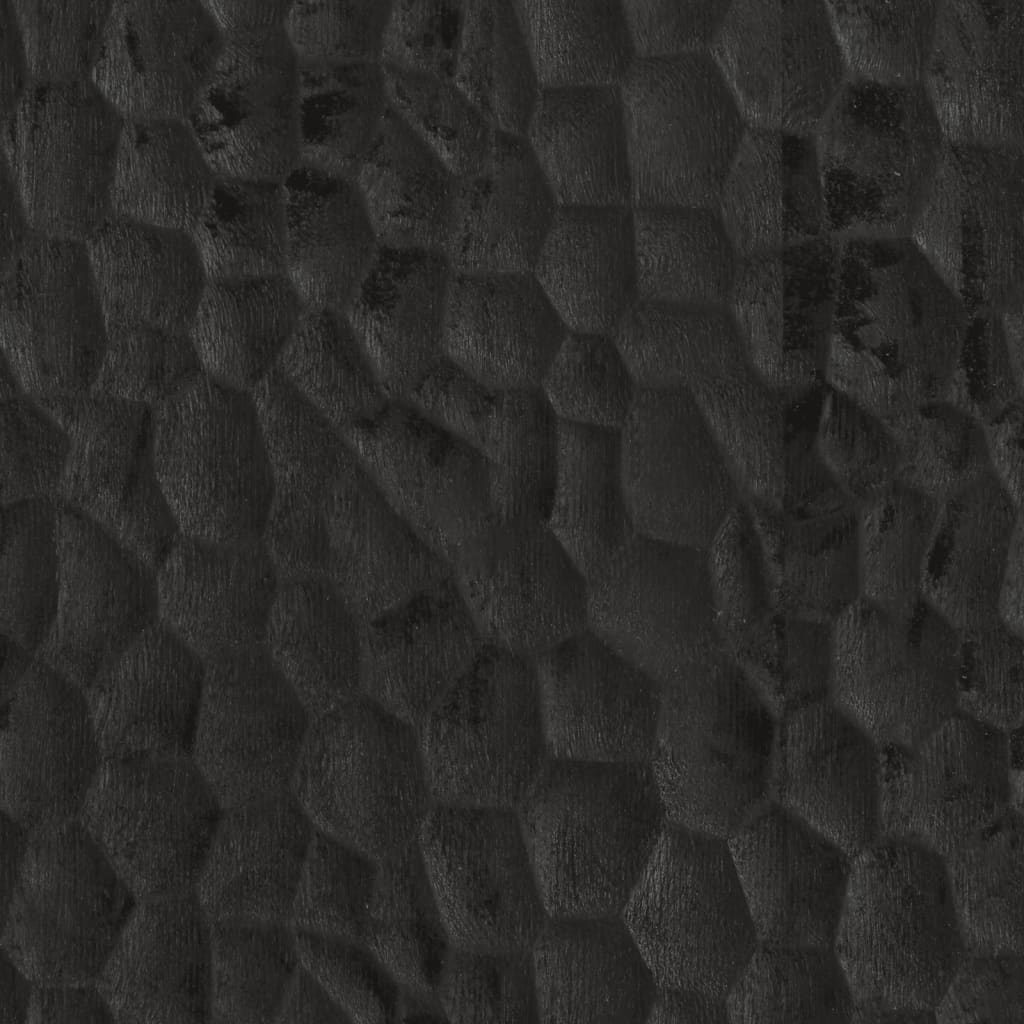 Skap Svart 60x33x75 cm heltre mango