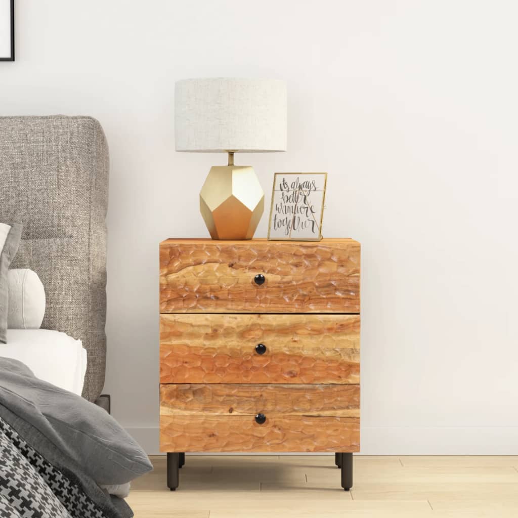Nattbord Sengbord Tre 50x33x60 cm heltre akasie