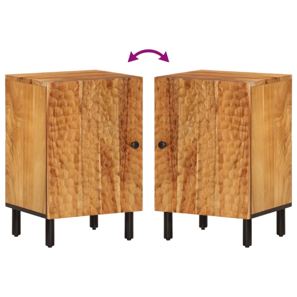 Baderomsskap 38x33x58 cm heltre akasie