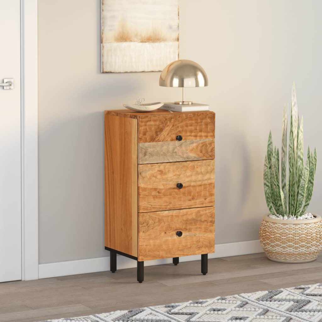 Skap heltre akasie 40x33x75 cm