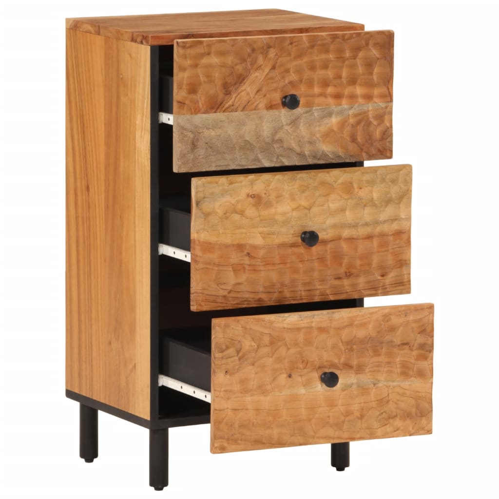 Skap heltre akasie 40x33x75 cm