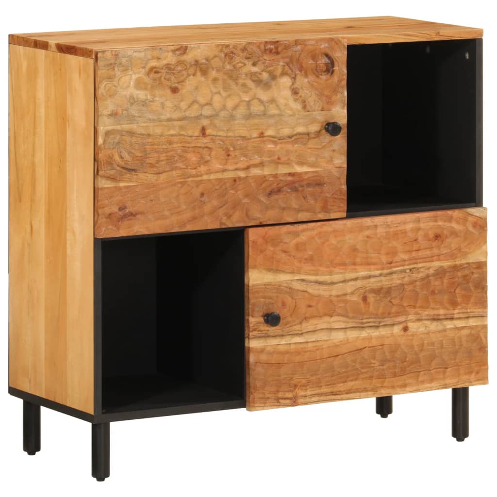 Skap heltre akasie 80x33x75 cm