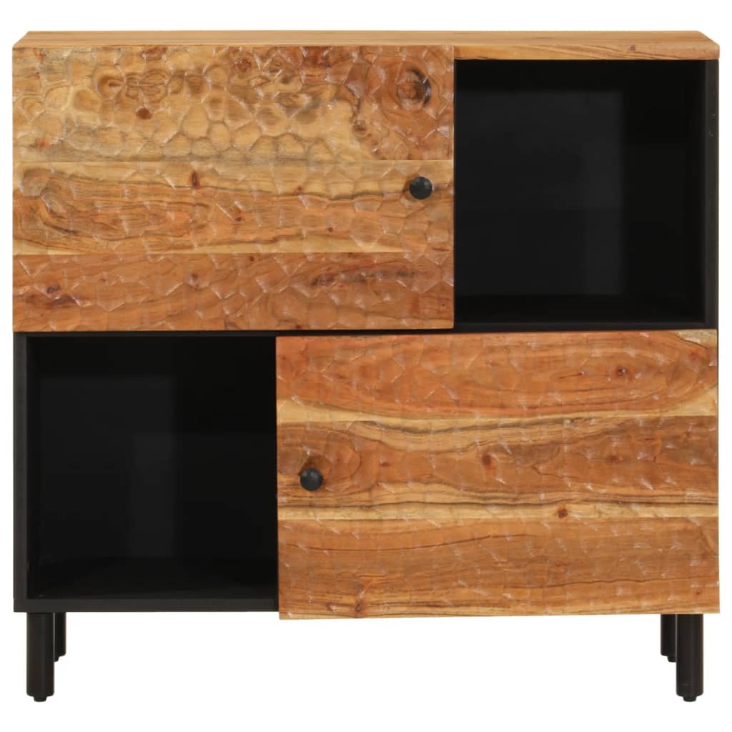 Skap heltre akasie 80x33x75 cm