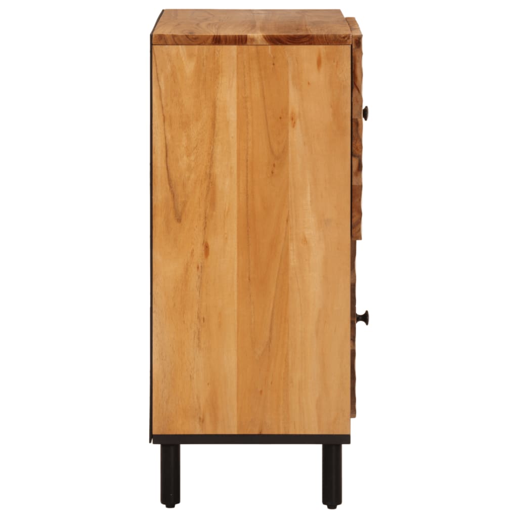Skap heltre akasie 80x33x75 cm