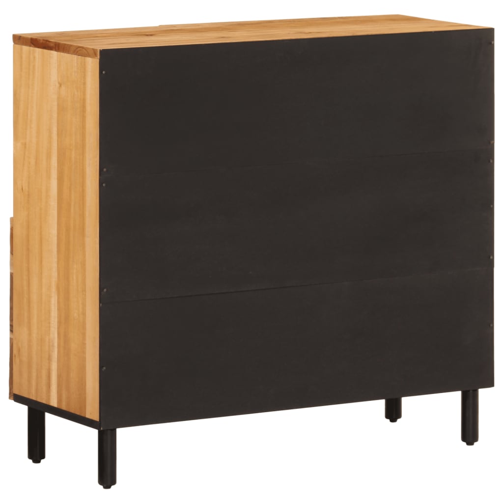 Skap heltre akasie 80x33x75 cm