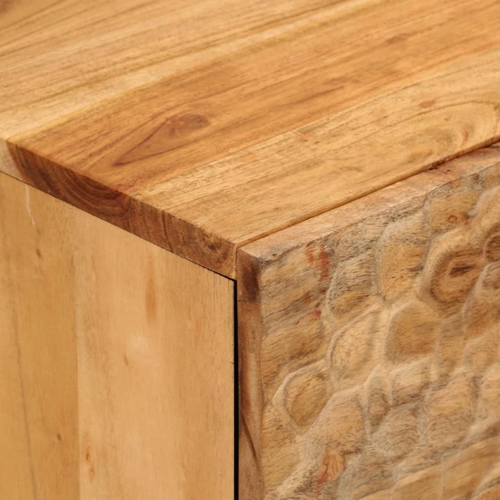 Skap heltre akasie 80x33x75 cm