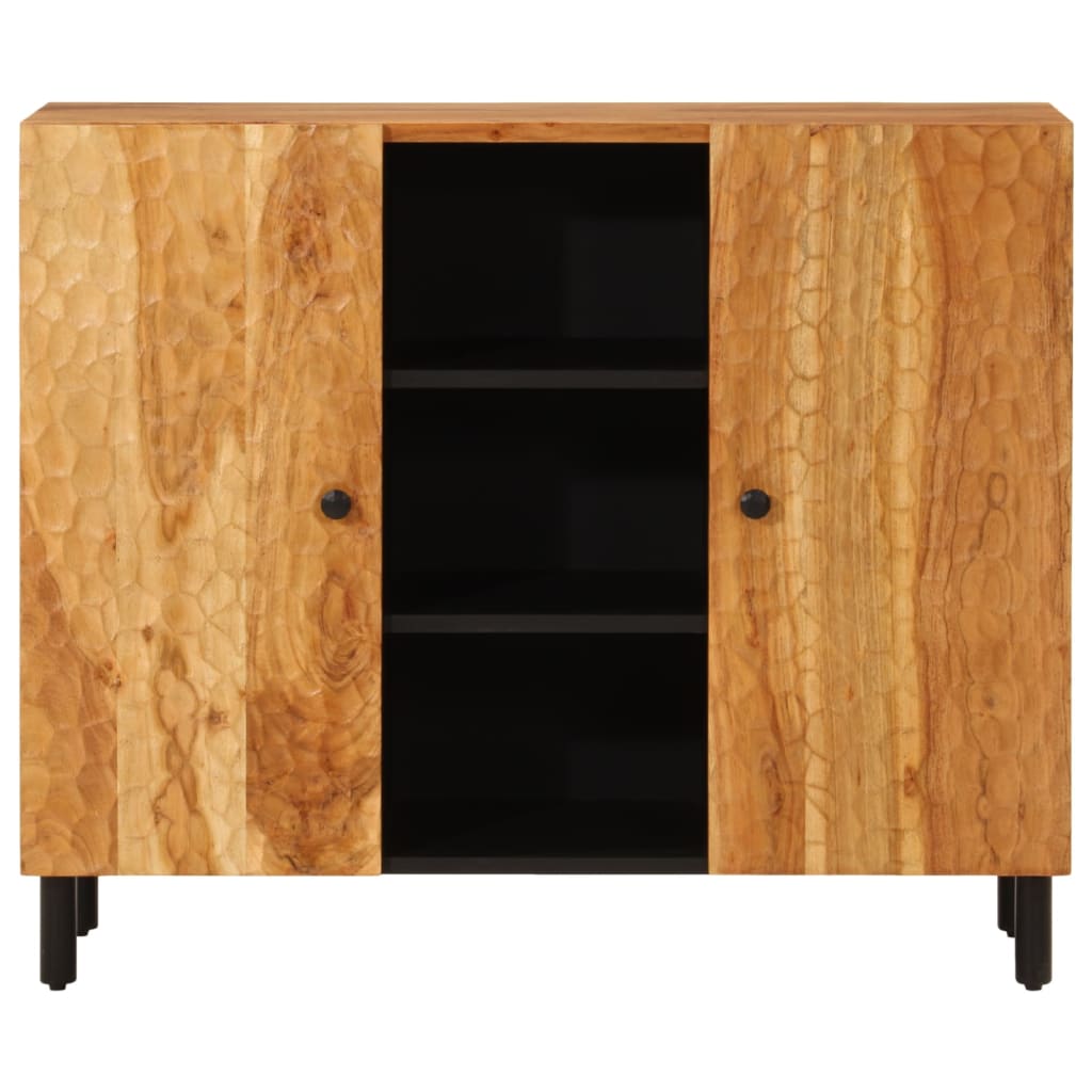 Skap heltre akasie 90x33x75 cm
