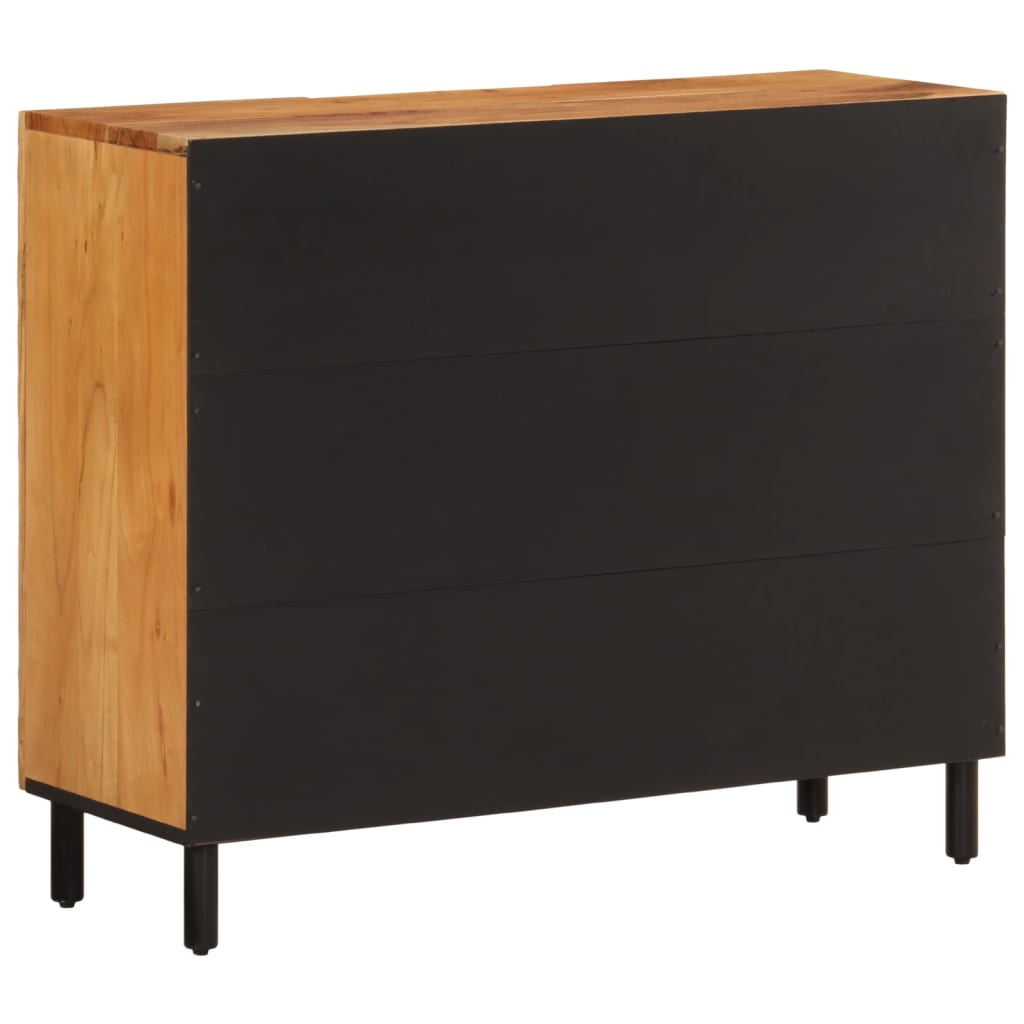 Skap heltre akasie 90x33x75 cm
