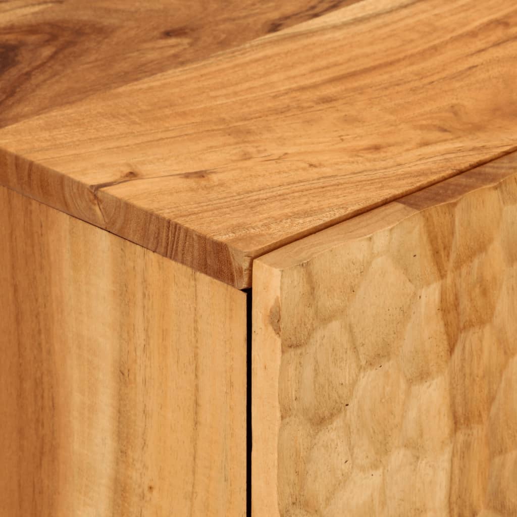 Skap heltre akasie 90x33x75 cm