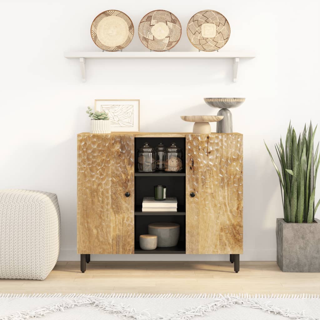 Skap heltre mango 90x33x75 cm