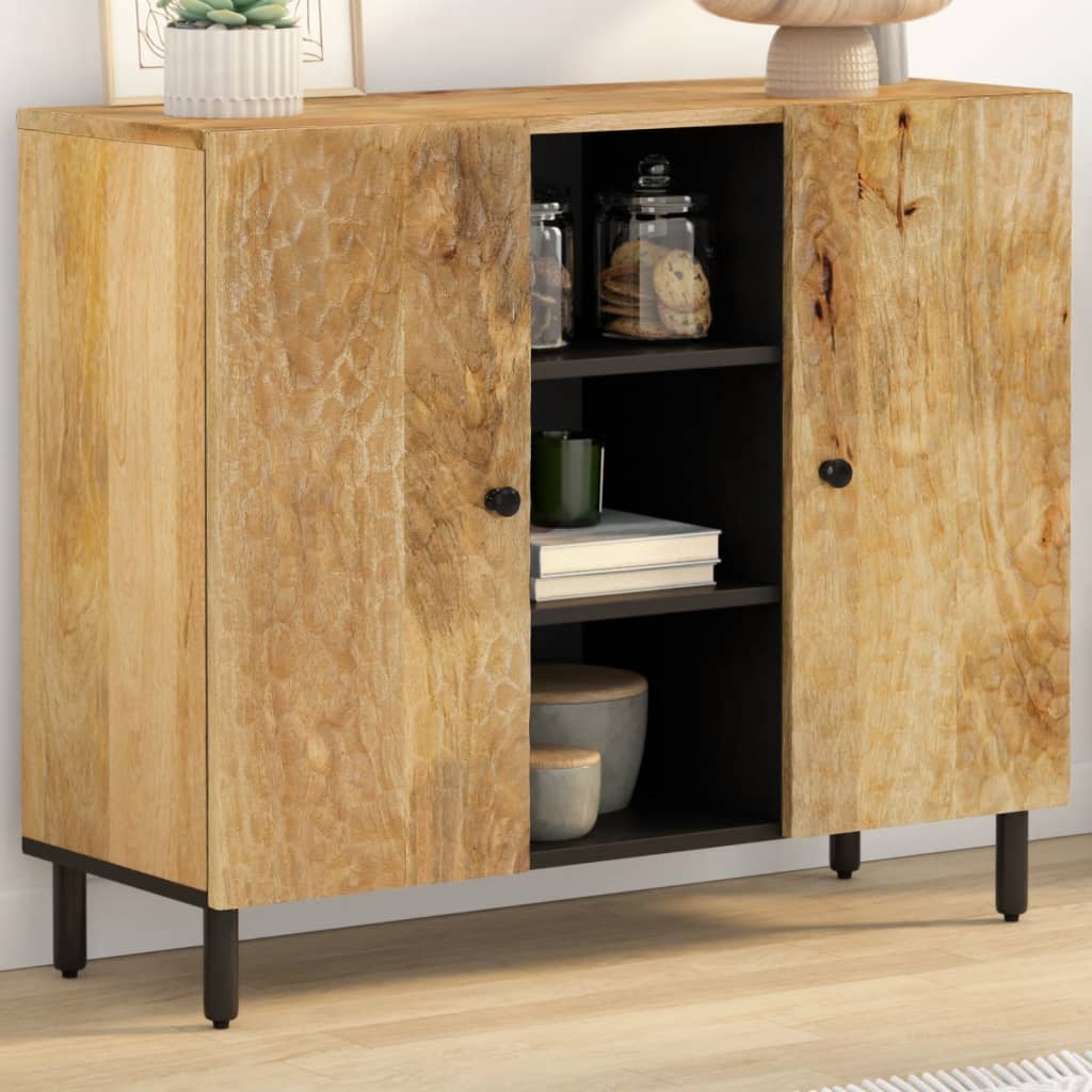 Skap heltre mango 90x33x75 cm