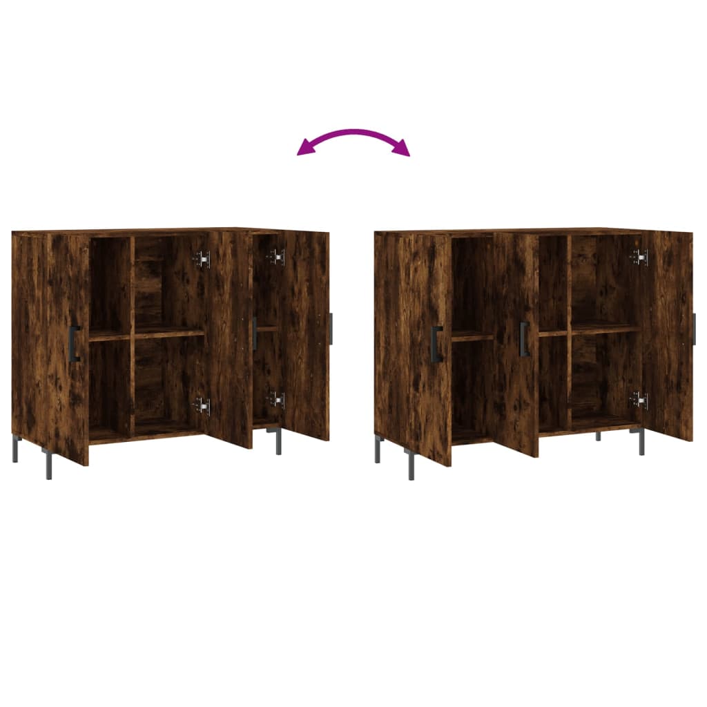 Kommode Røkt Eik 90x34x80 cm