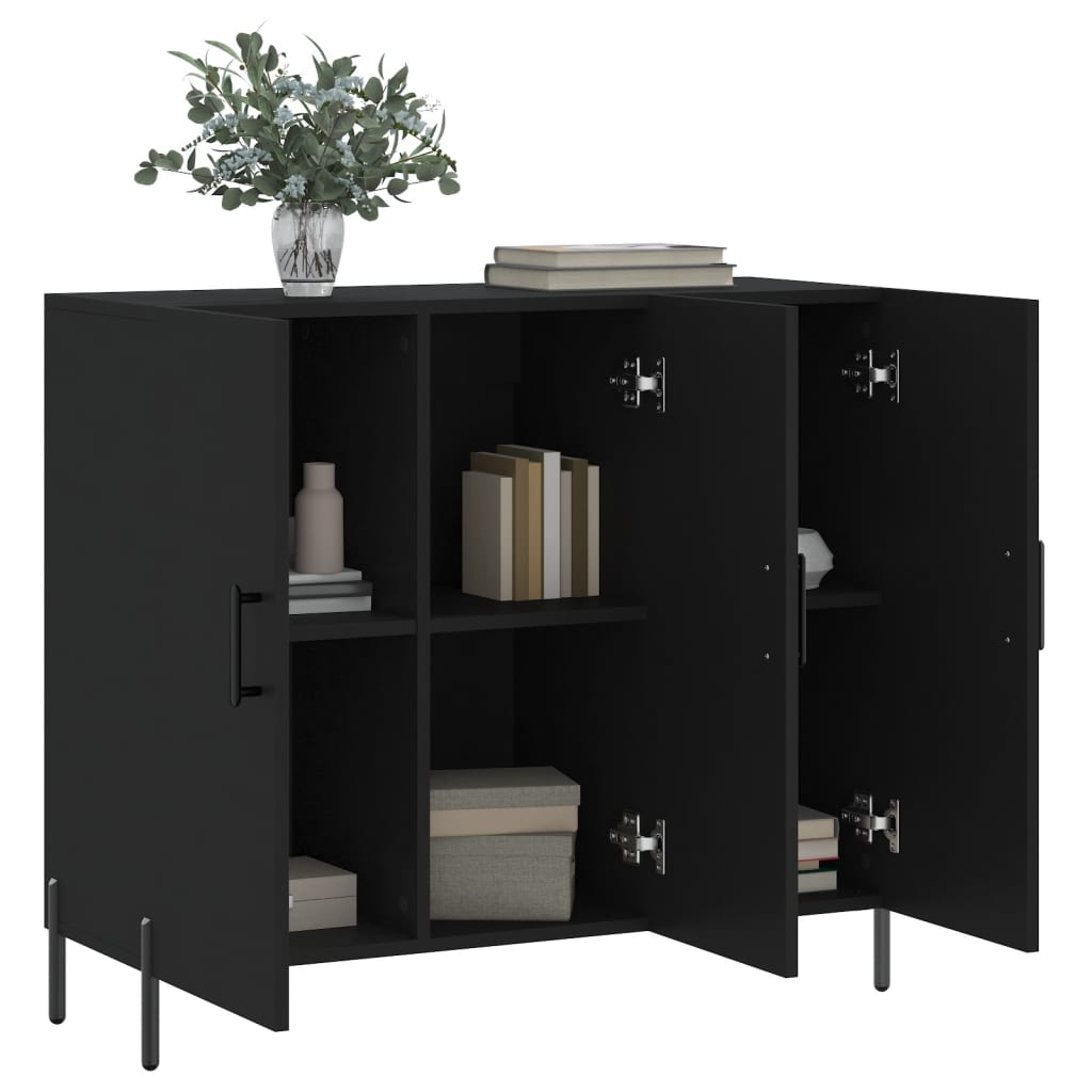 Skjenk Svart 90x34x80 cm