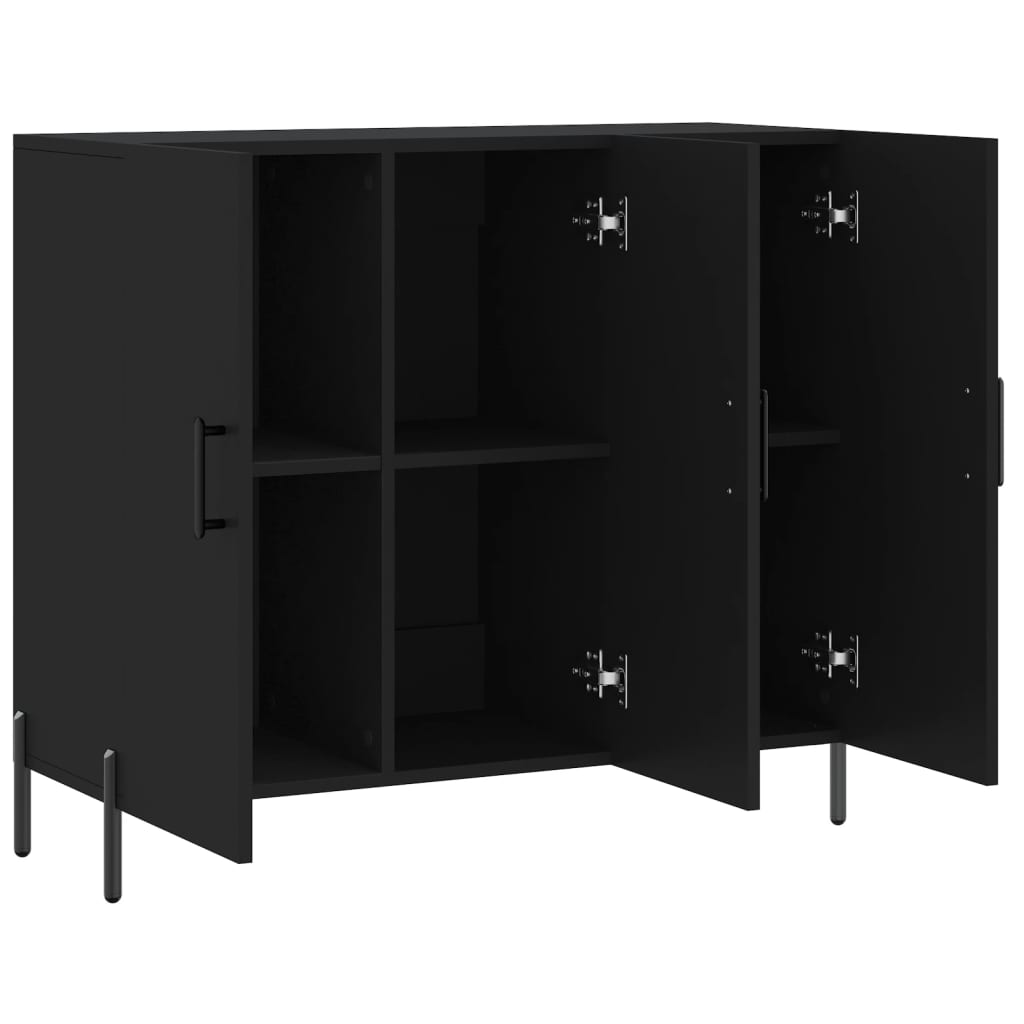 Skjenk Svart 90x34x80 cm