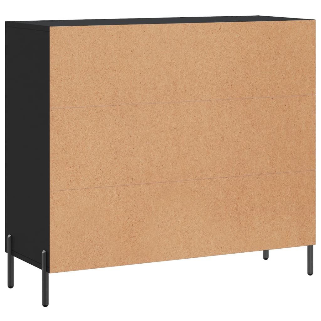 Skjenk Svart 90x34x80 cm