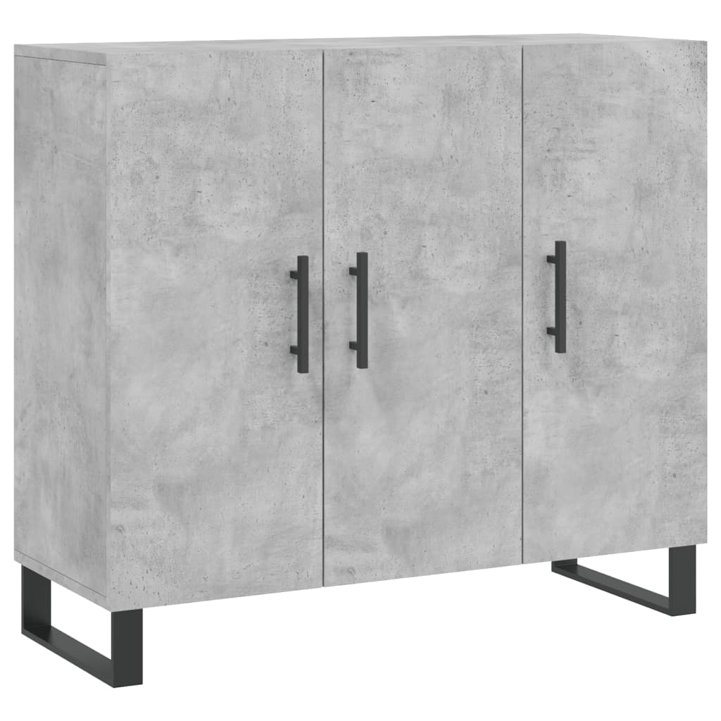 Kommode Betonggrå 90x34x80 cm