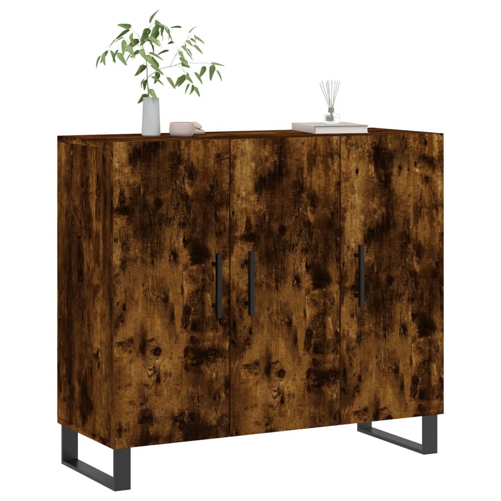 Kommode Røkt Eik 90x34x80 cm