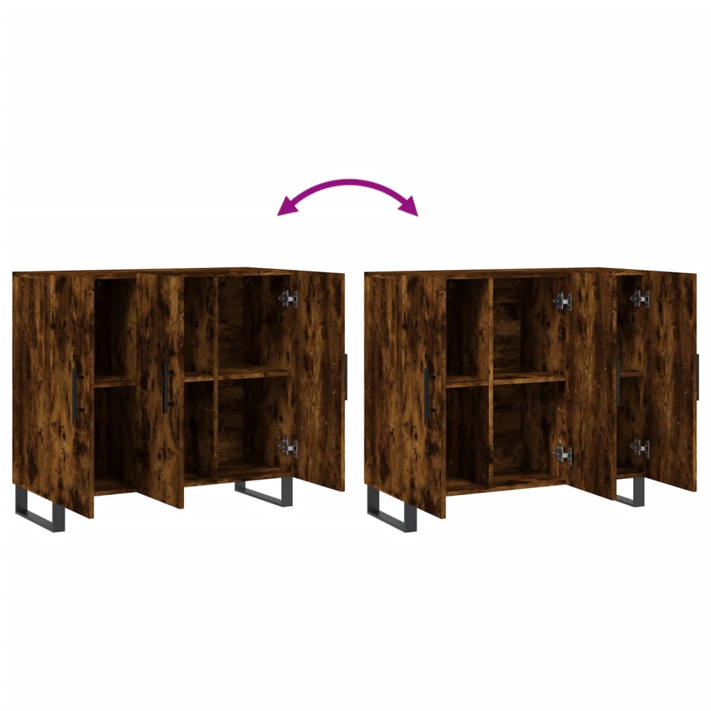 Kommode Røkt Eik 90x34x80 cm