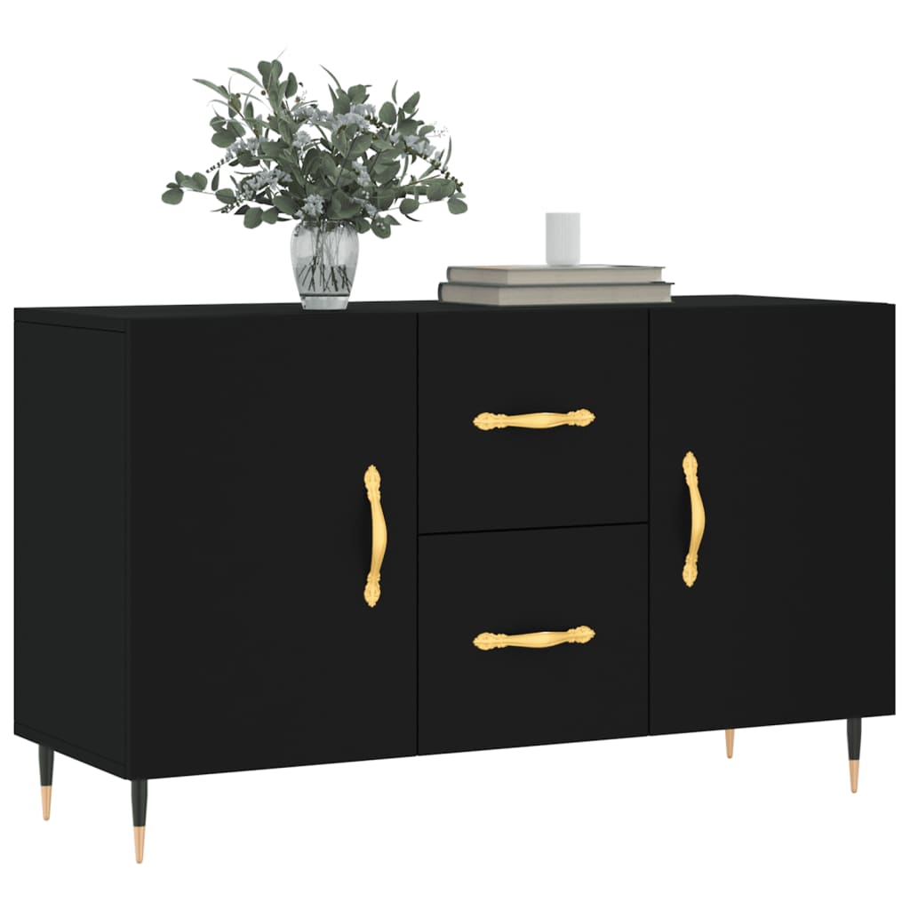 Skjenk Svart 100x36x60 cm