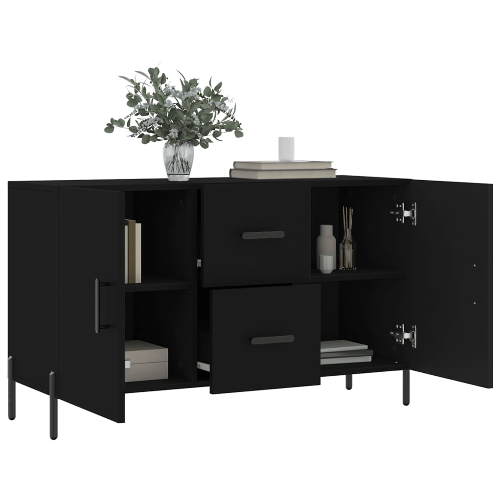 Skjenk Svart 100x36x60 cm
