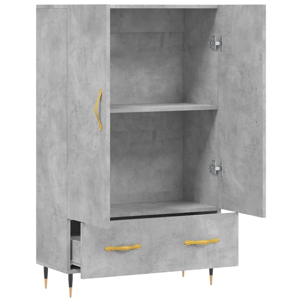 Skap Betonggrå 69,5x31x115 cm
