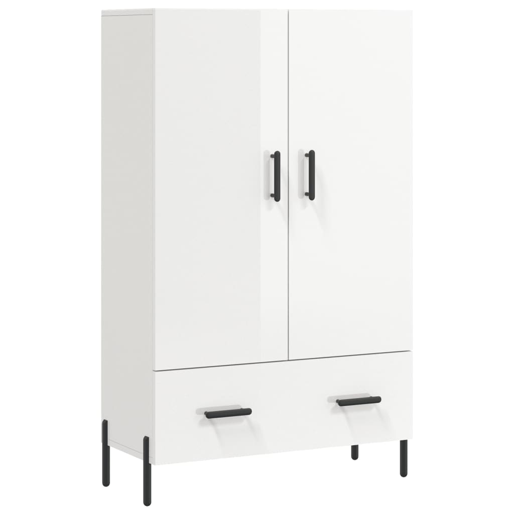 Skap Høyglans Hvit 69,5x31x115 cm