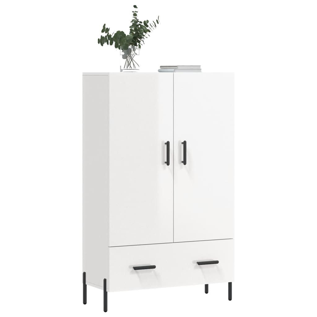 Skap Høyglans Hvit 69,5x31x115 cm
