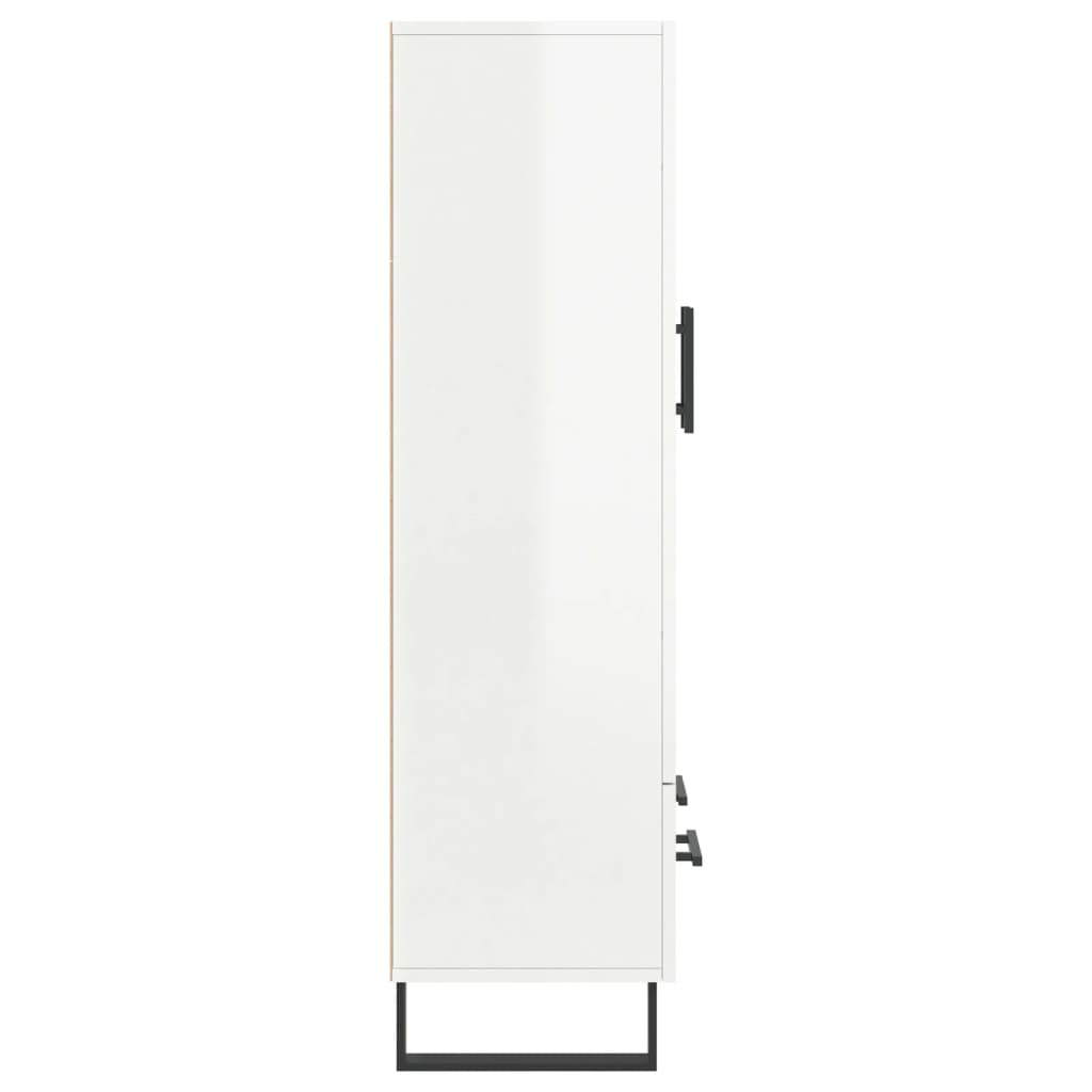 Skap Høyglans Hvit 69,5x31x115 cm