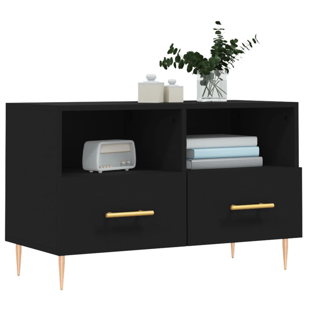 TV-Møbel Svart TV-benk 80x36x50 cm