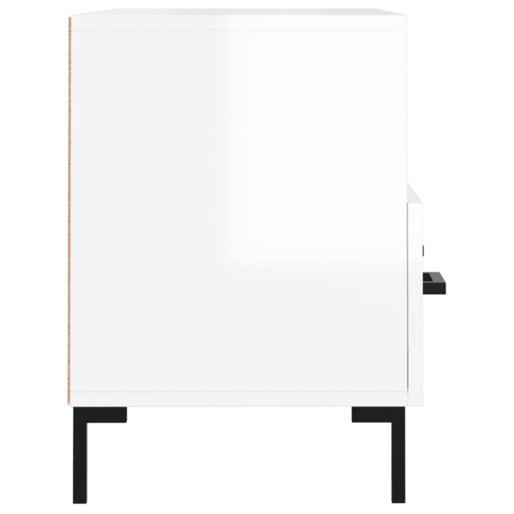 TV-Møbel Høyglans Hvit Tv-benk 80x36x50 cm