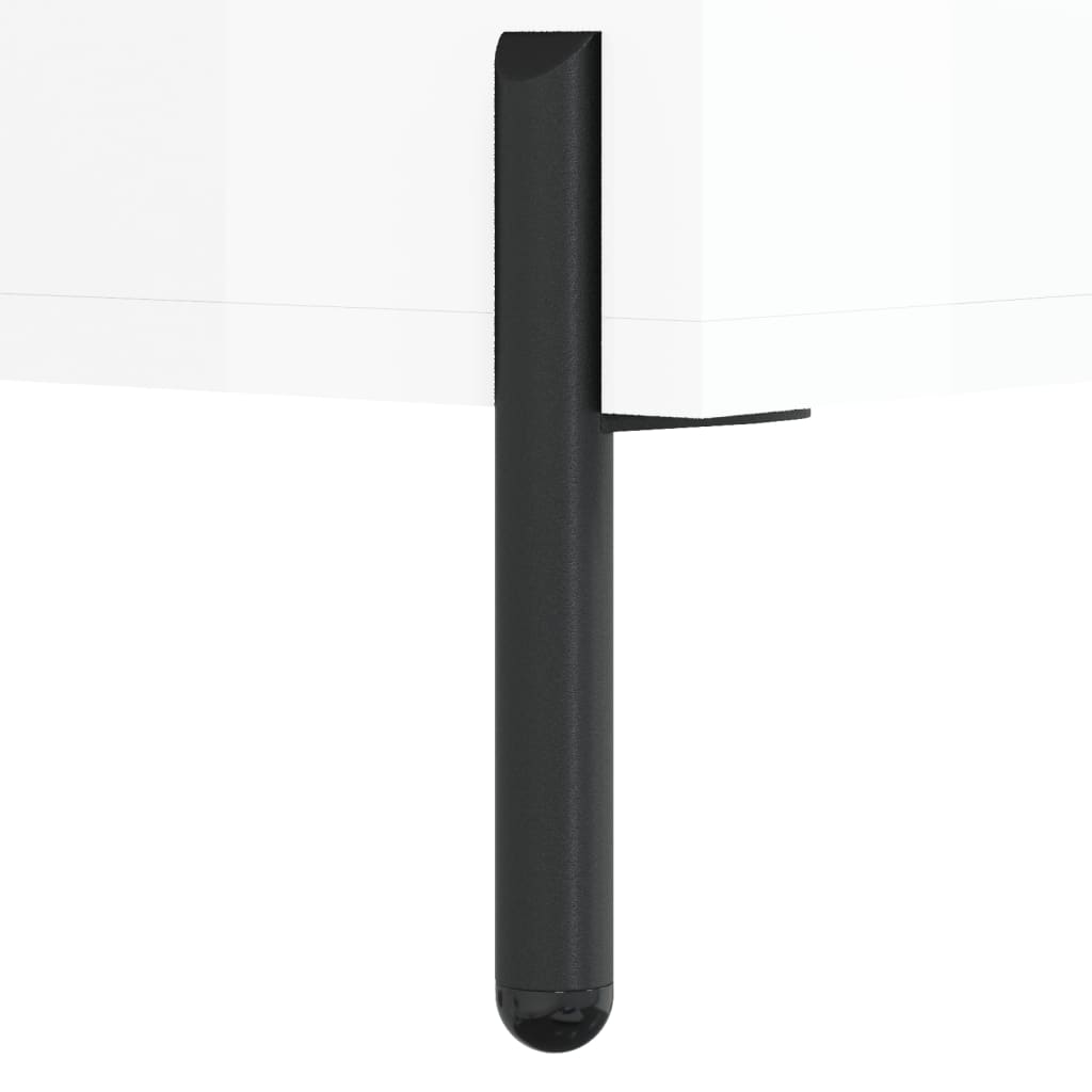 TV-Møbel Høyglans Hvit Tv-benk 80x36x50 cm