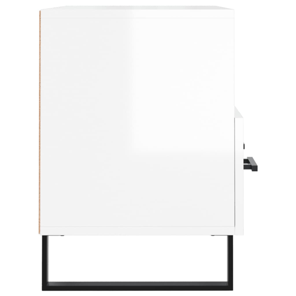 TV-Møbel Høyglans Hvit TV-benk 80x36x50 cm