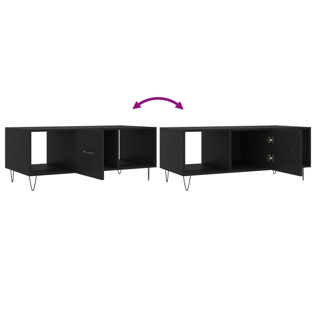 Salongbord Sofabord Svart 102x50x40 cm