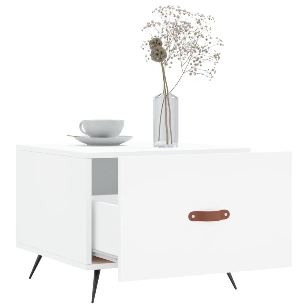 Sidebord Hvit 2 stk 50x50x40 cm