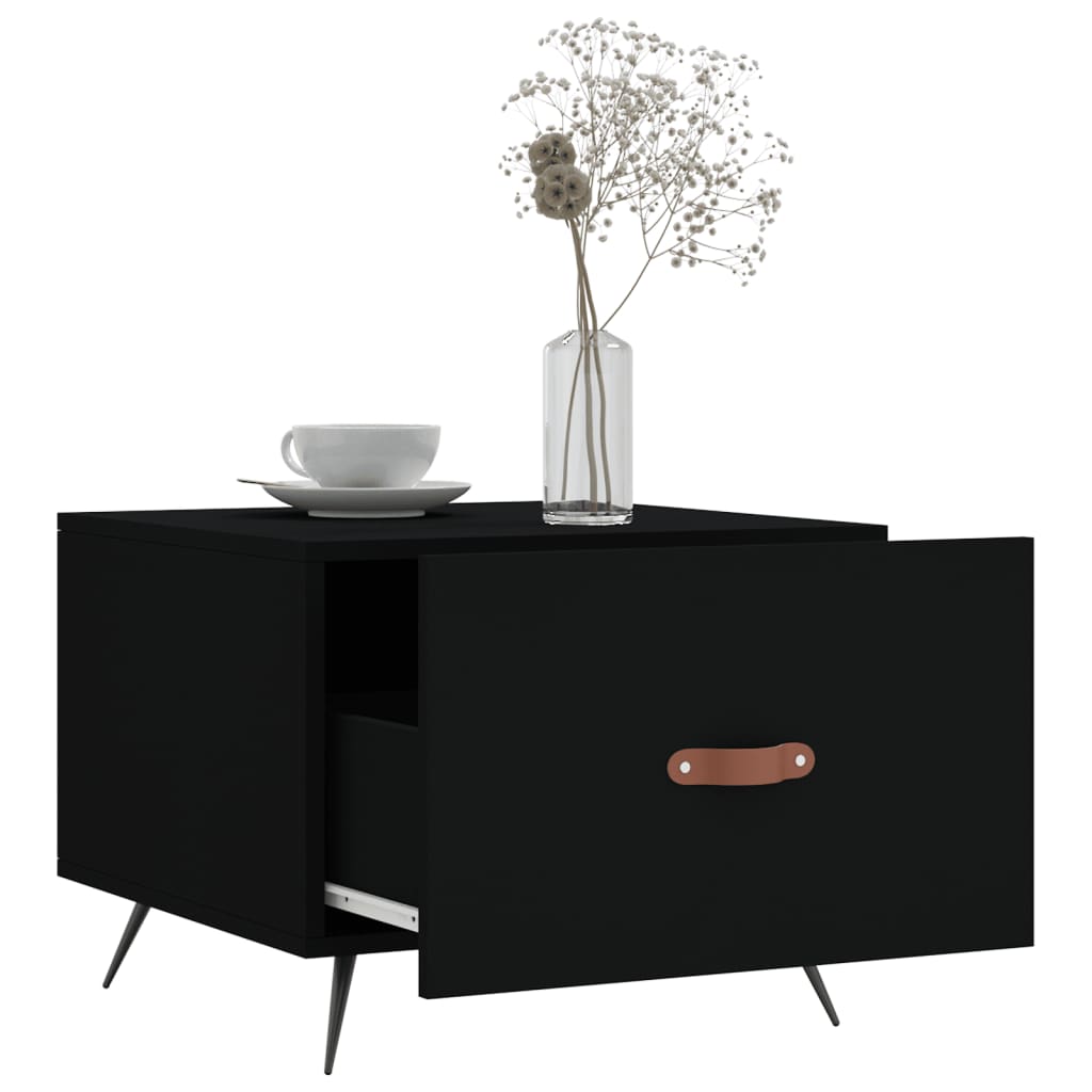 Salongbord Sofabord Svart 2 stk 50x50x40 cm