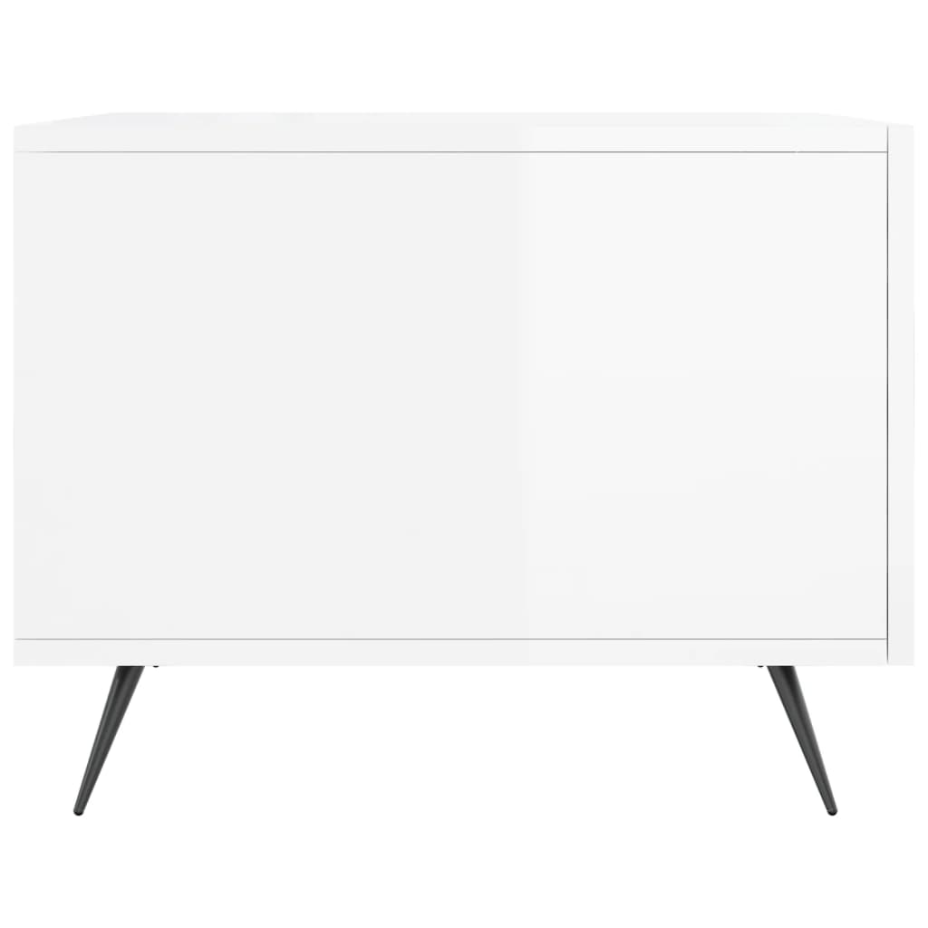 Sidebord Høyglans Hvit 2 stk Høyglans Hvit 50x50x40 cm
