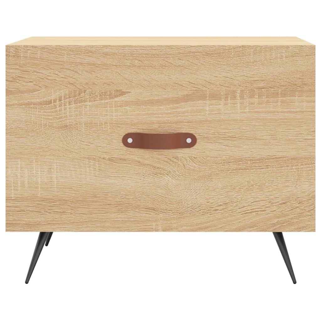 Salongbord Sofabord Sonoma Eik 2 stk 50x50x40 cm