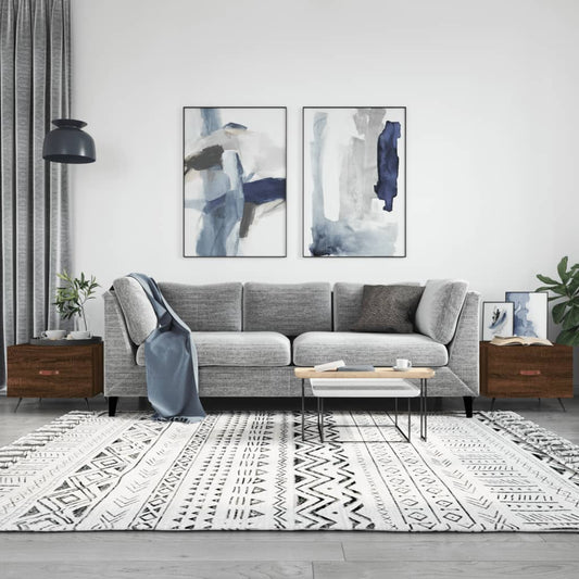 Salongbord Sofabord Brun Eik 2 stk 50x50x40 cm