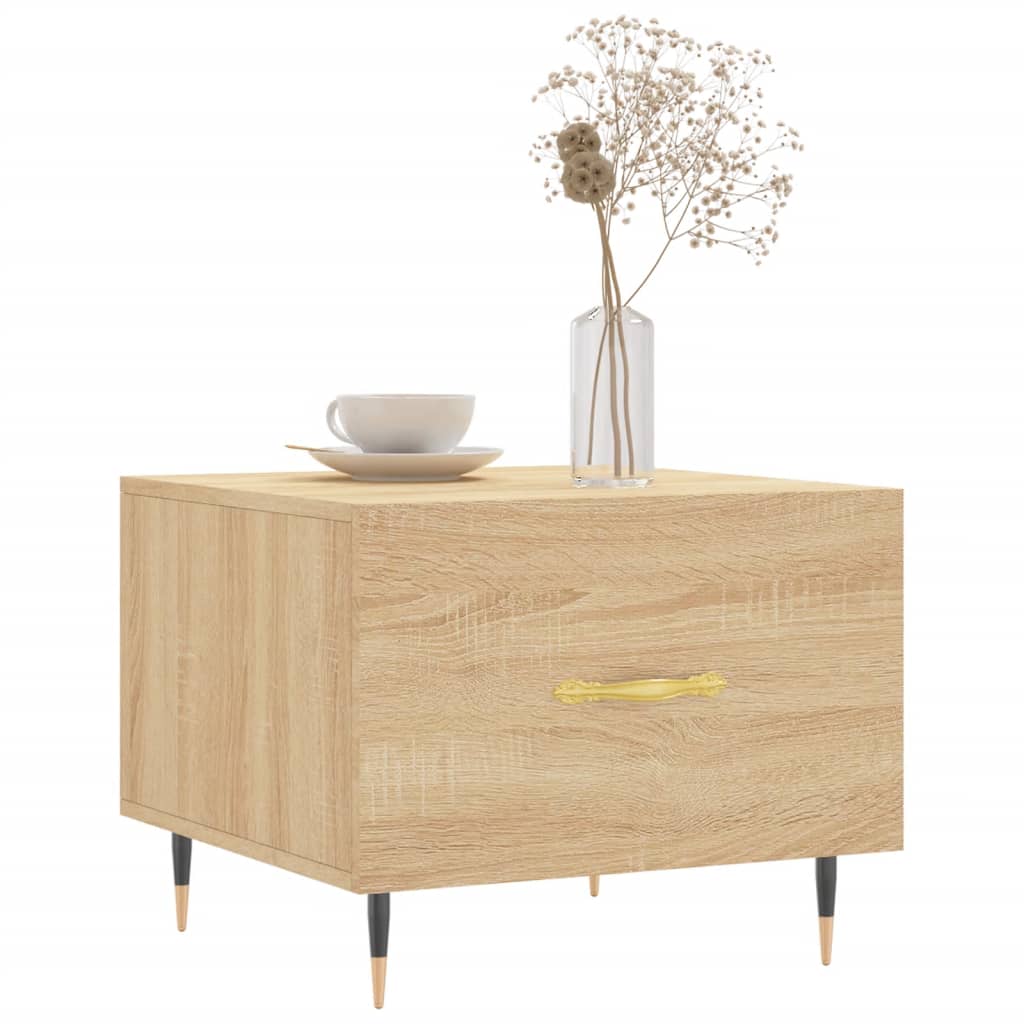 Salongbord Sofabord Sonoma Eik 2 stk 50x50x40 cm
