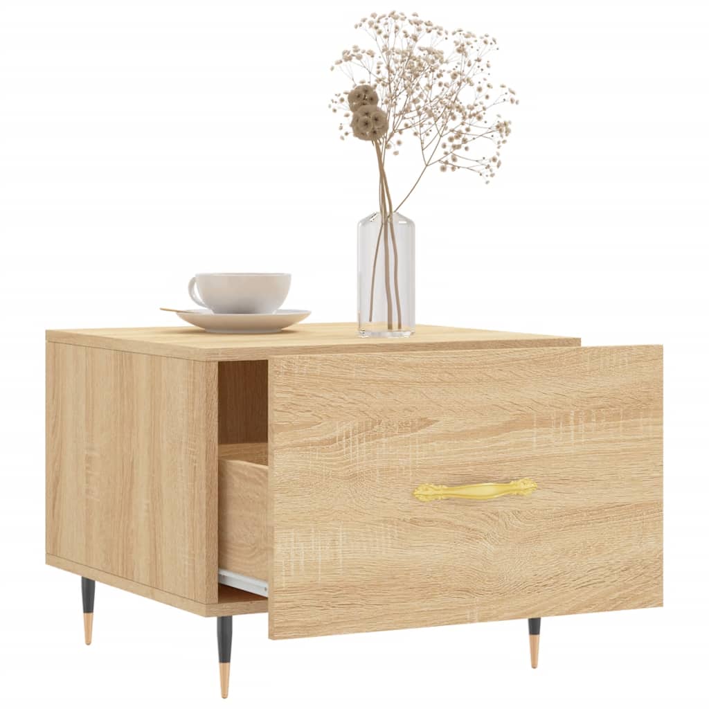 Salongbord Sofabord Sonoma Eik 2 stk 50x50x40 cm