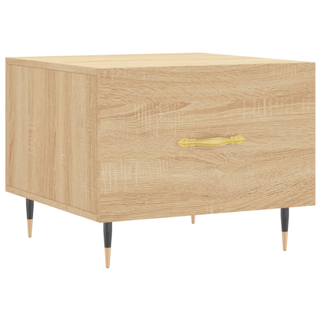Salongbord Sofabord Sonoma Eik 2 stk 50x50x40 cm